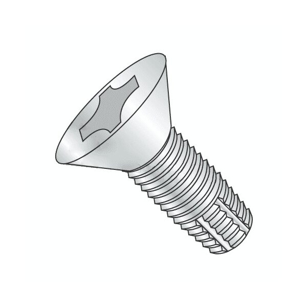 Newport Fasteners Thread Cutting Screw, 1/4"-20 x 1-1/2 in, Zinc Plated Steel Flat Head Phillips Drive, 2000 PK 163557-2000 - main